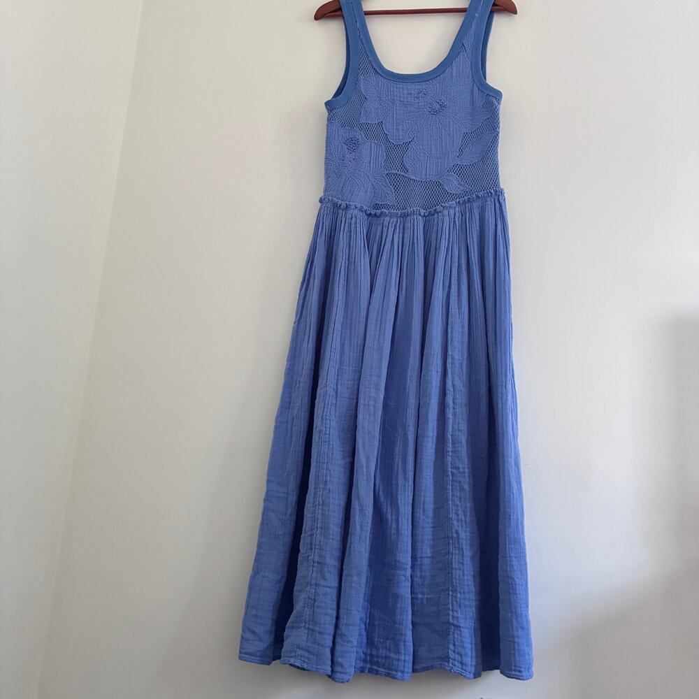 Free People Pearl Flowy Maxi Mesh Dress Small Boho Cottagecore- NWOT - Picture 16 of 16